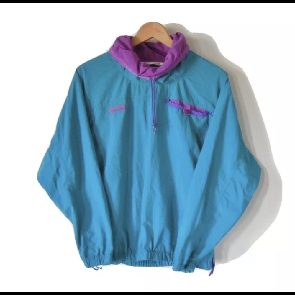 Vintage Columbia Nylon Jacket Cowl Neck
